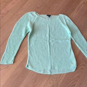 Eileen Fisher Light Turquoise Women's Organic linen lightweight Sweater M